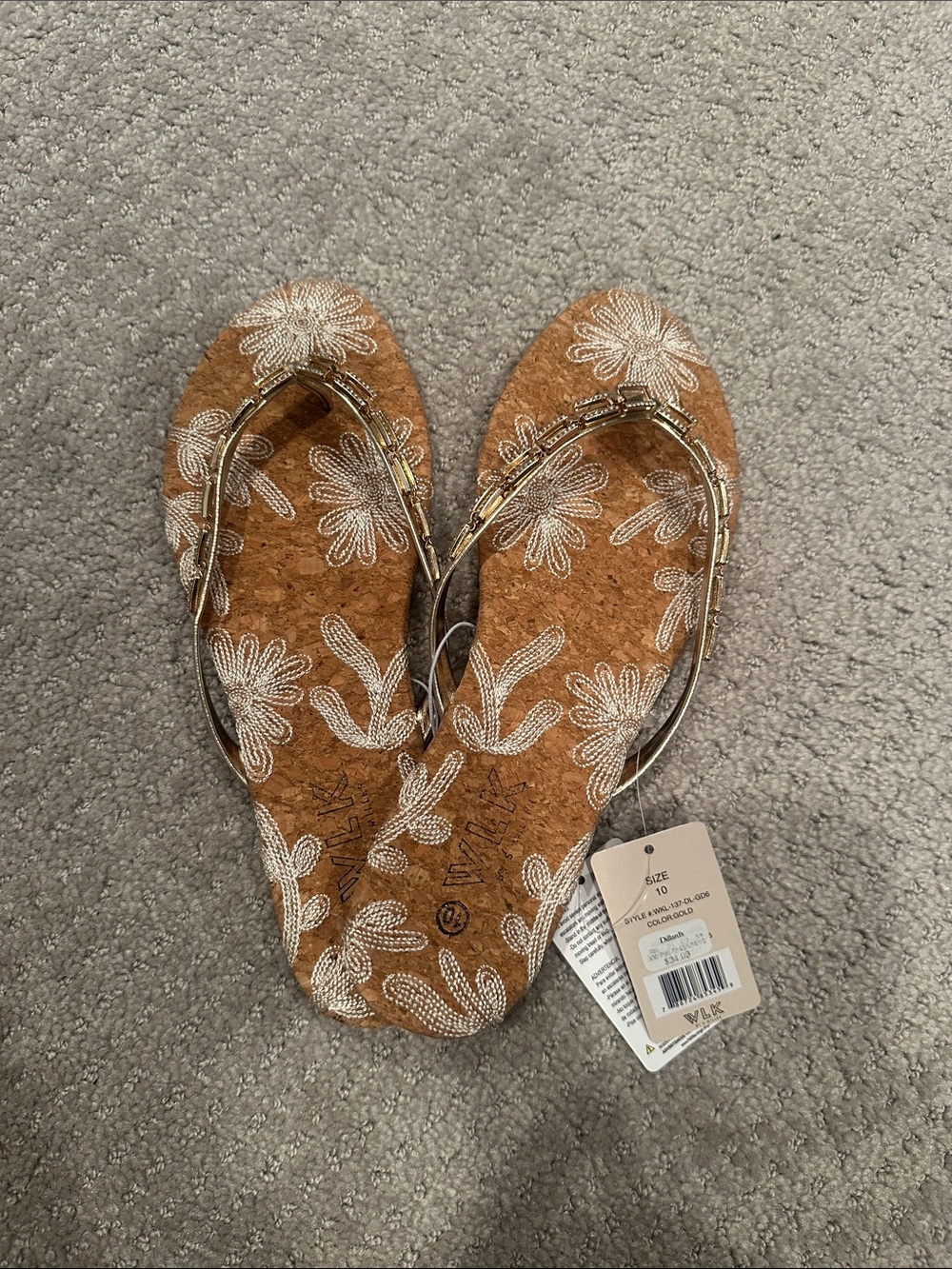 NWT WLK flip flops
